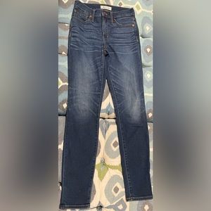 Madewell skinny high rise mid-wash denim jeans